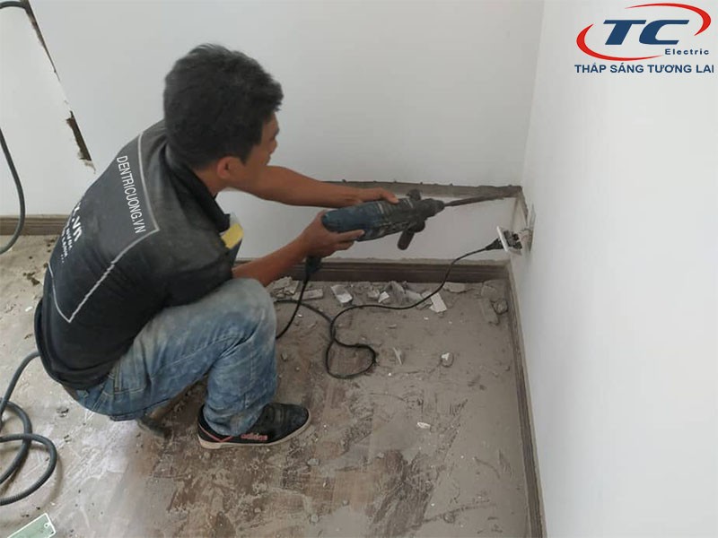 một số nguyên tắc đi dây điện âm tường